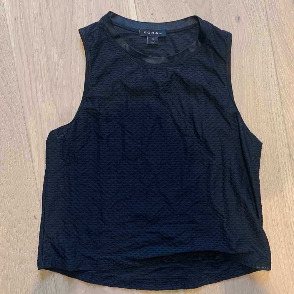 KORAL Black Workout Muscle Tee